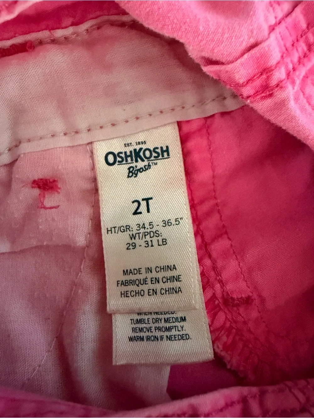 OshKosh B'gosh Pink Shortall Overalls for Kids